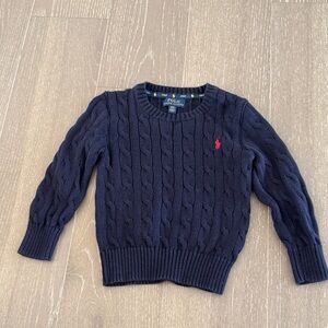 Ralph Lauren Navy Cable Knit Sweater
